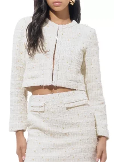 Women's Tweed Pearl Blazer