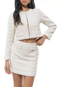 Women's Tweed Pearl Skirt