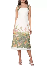 Women's Eloise Braided Printed Floral Midi Dress