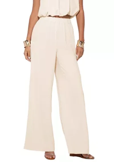 Women's Iris Textured Satin Pants