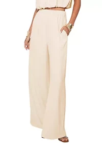 Women's Iris Textured Satin Pants