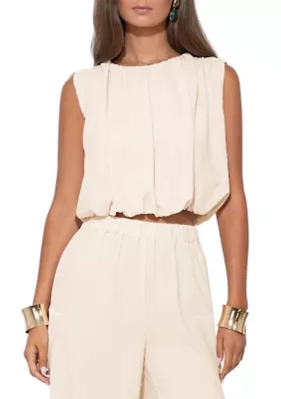 Women's Hailey Bubble Textured Satin Top