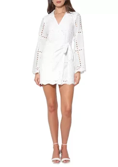 Women's Long Sleeve Lace Wrap Dress