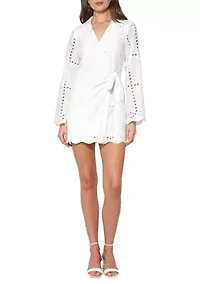 Women's Long Sleeve Lace Wrap Dress