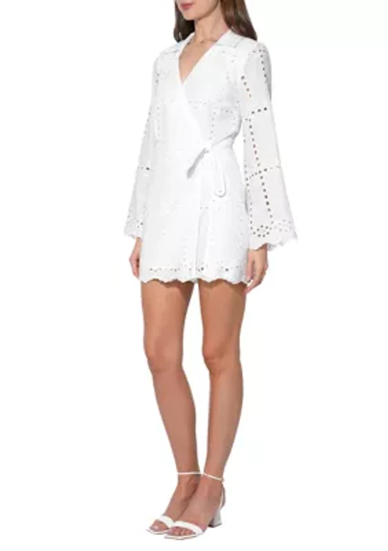 Women's Long Sleeve Lace Wrap Dress