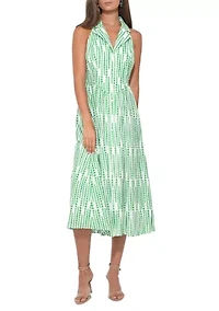 Women's Ruby Halter Embroidery Midi Dress