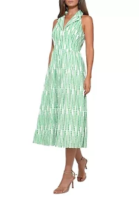Women's Ruby Halter Embroidery Midi Dress