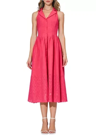 Women's Anastatia Embroidered Halter Midi Dress