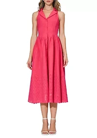 Women's Anastatia Embroidered Halter Midi Dress