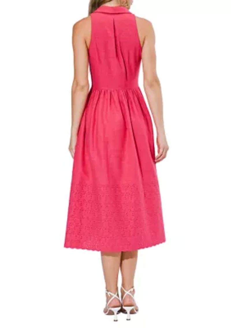 Women's Anastatia Embroidered Halter Midi Dress