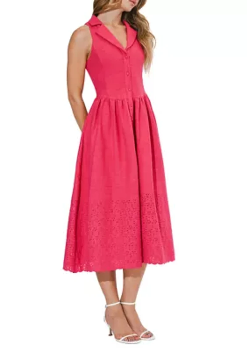 Women's Anastatia Embroidered Halter Midi Dress