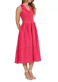 Women's Anastatia Embroidered Halter Midi Dress