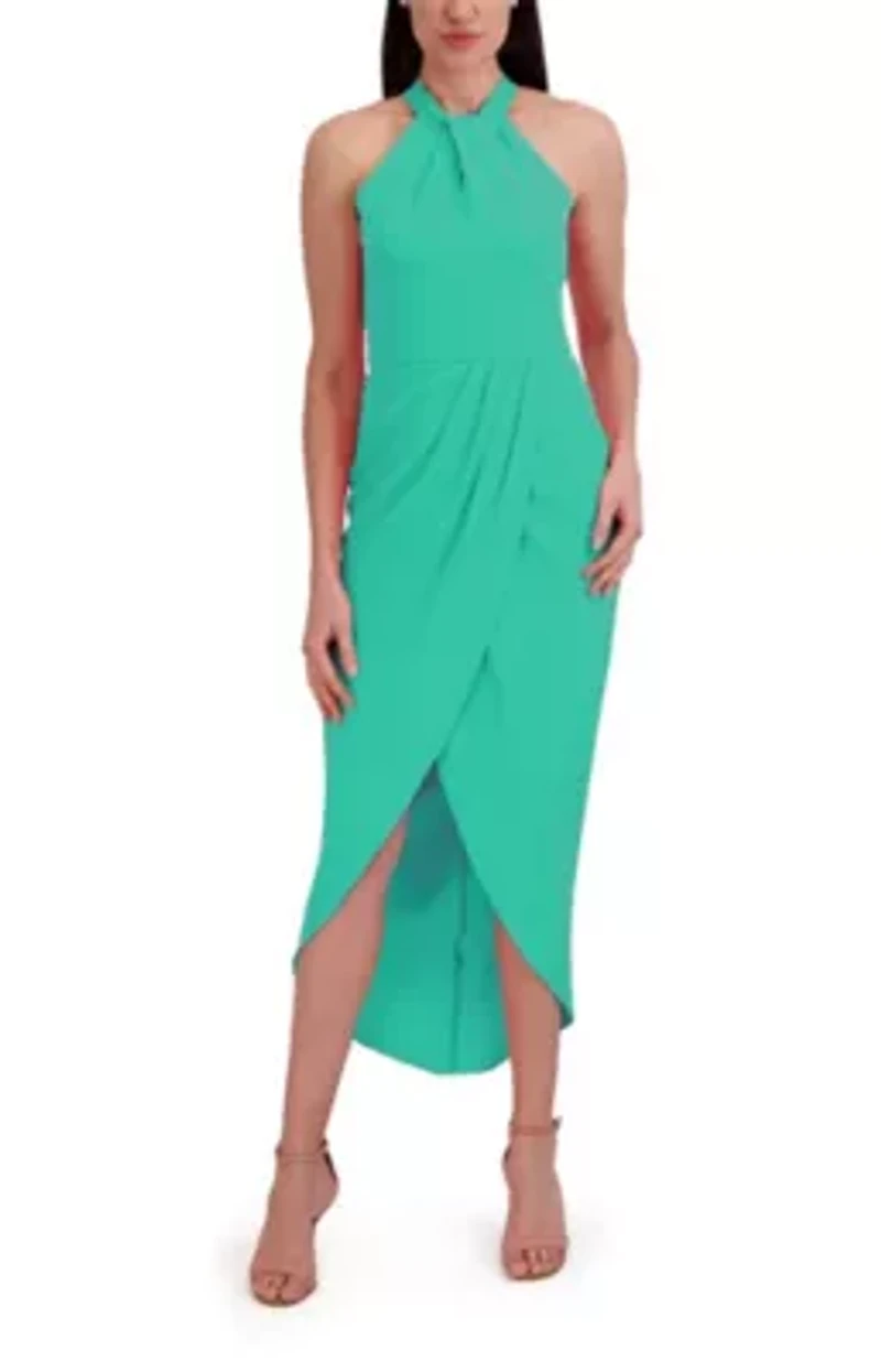 KNOT NECK TULIP HEM DRESS