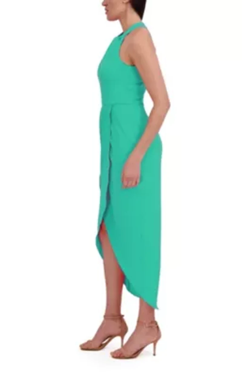 KNOT NECK TULIP HEM DRESS