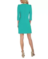 3/4 SLV DRESS W KNOT