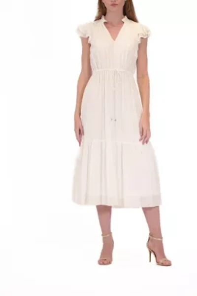 WAIST TIE MIDI DRESS