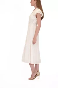 WAIST TIE MIDI DRESS