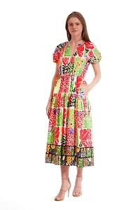 S SLV TIERED MAXI DRESS