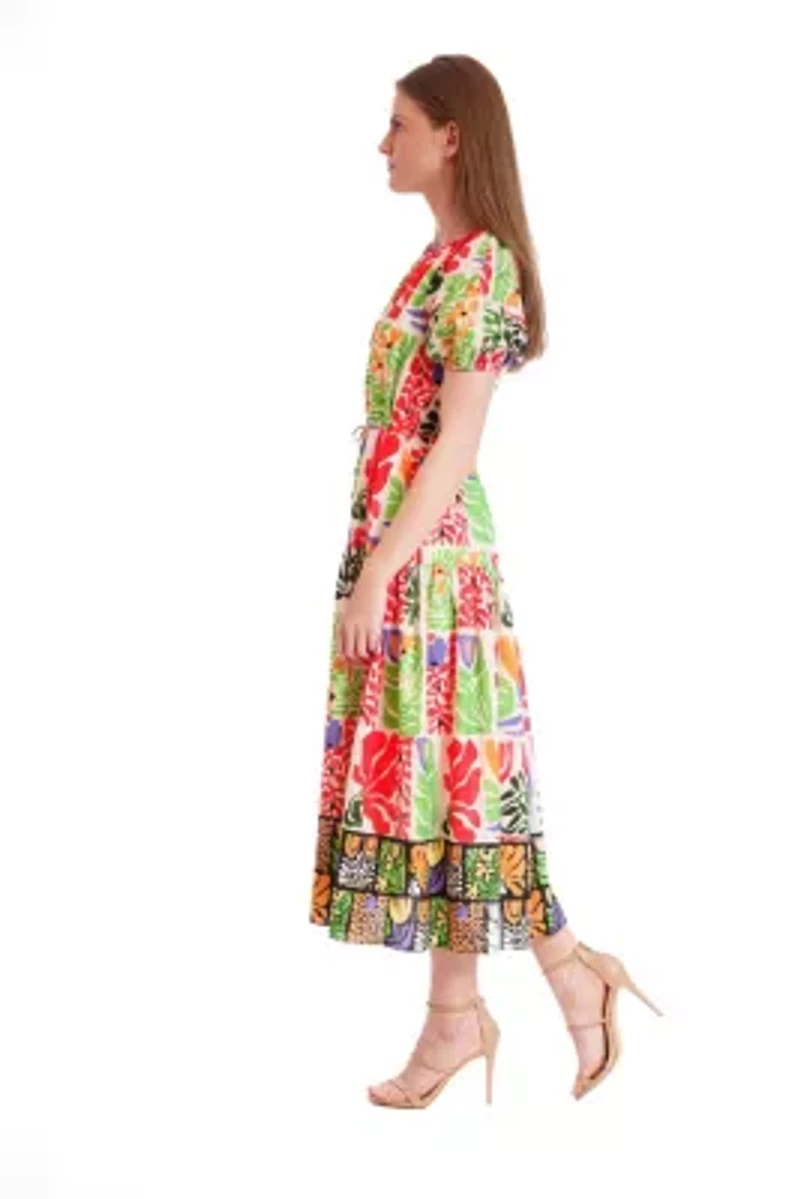 S SLV TIERED MAXI DRESS