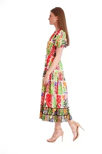 S SLV TIERED MAXI DRESS