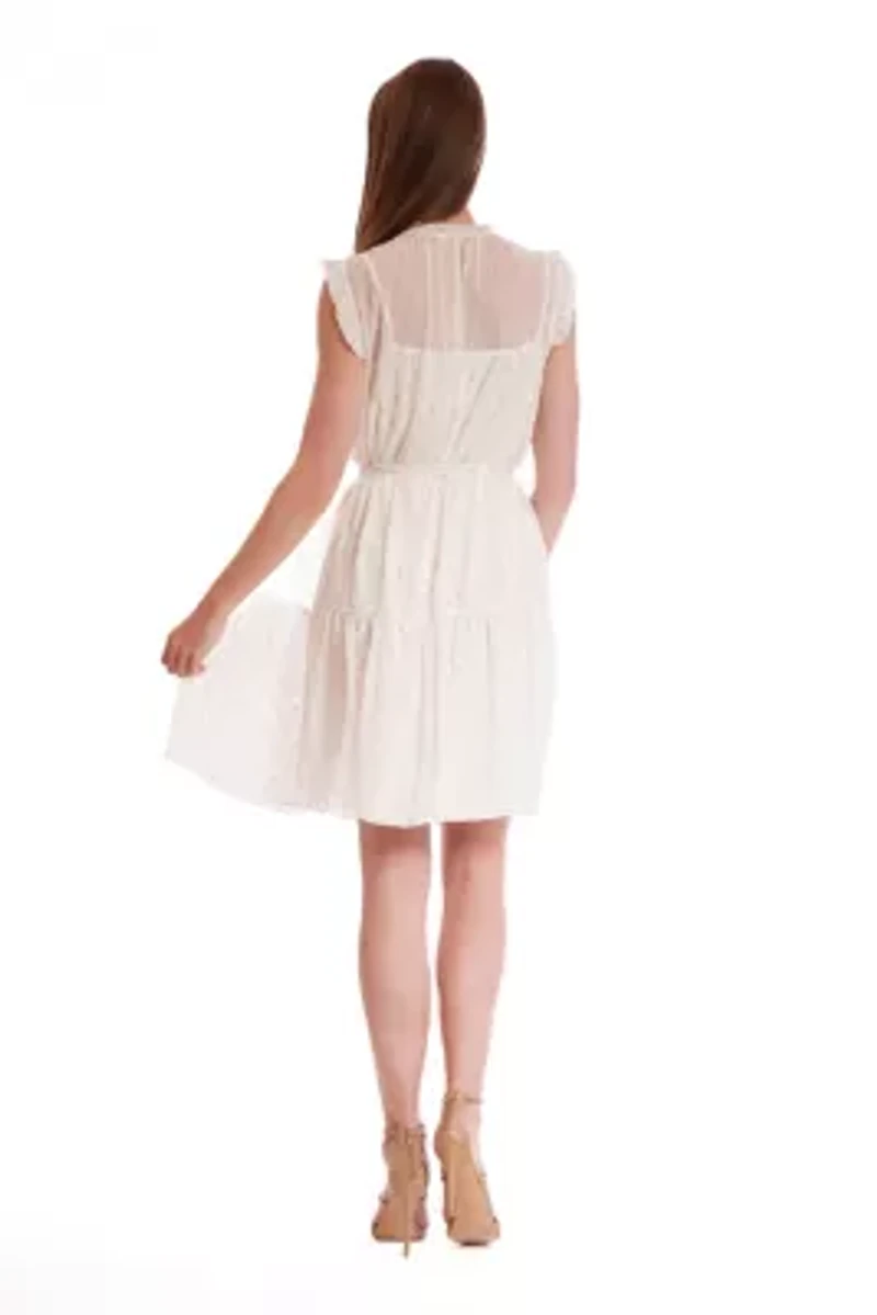 HIGH NECK TIERED DRESS