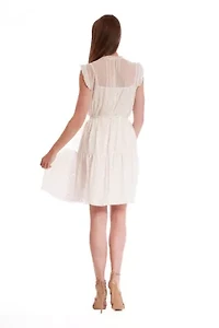HIGH NECK TIERED DRESS