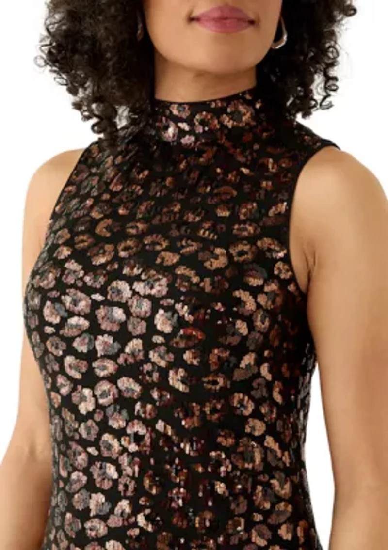 Women's Leopard Sequin Dress
