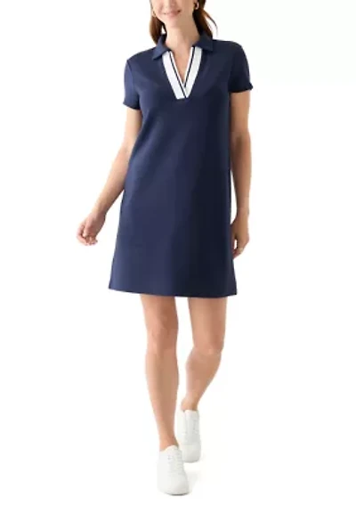 Women's Short Sleeve Collar Mini Dress