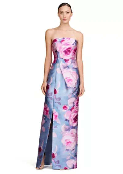 Women's Floral Printed Long Gown