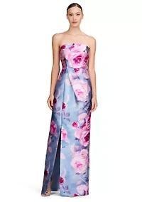 Women's Floral Printed Long Gown