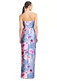 Women's Floral Printed Long Gown