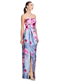 Women's Floral Printed Long Gown