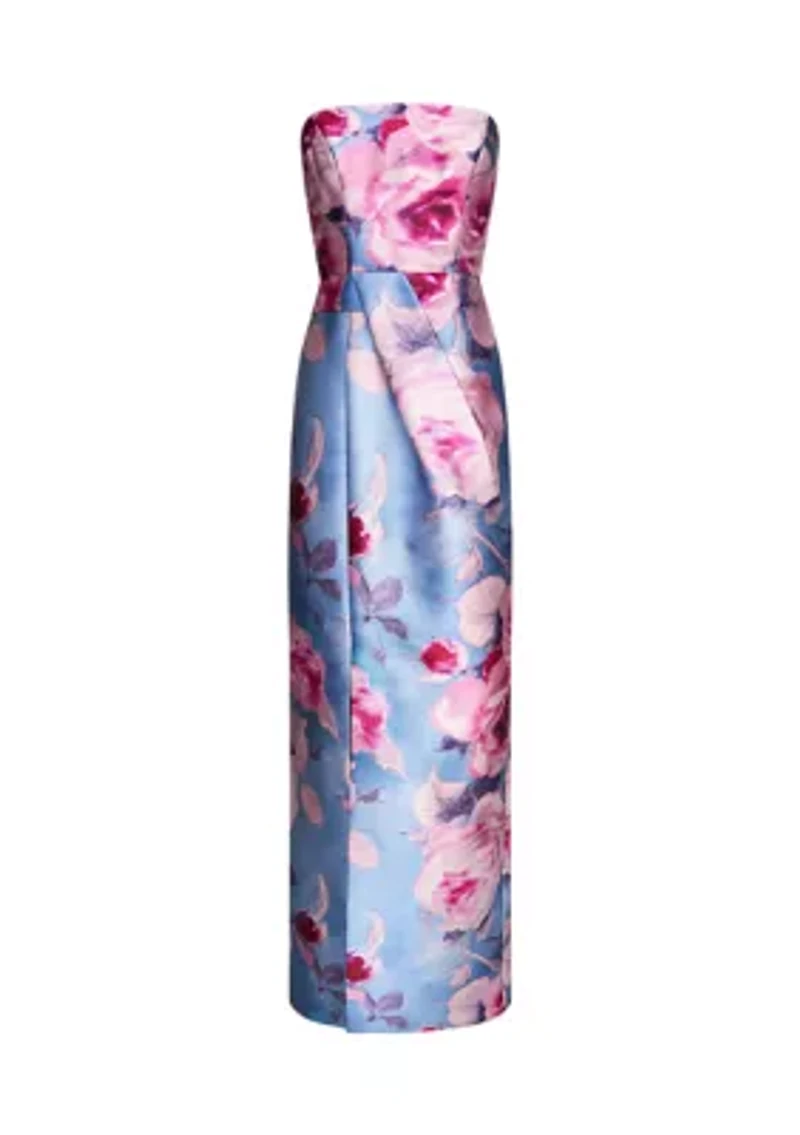 Women's Floral Printed Long Gown
