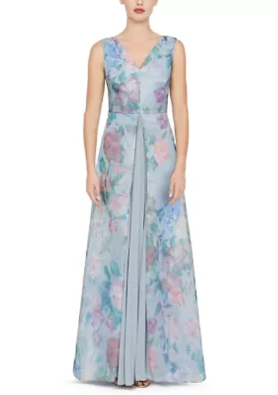 Women's Merida Sleeveless Floral Print A-Line Gown