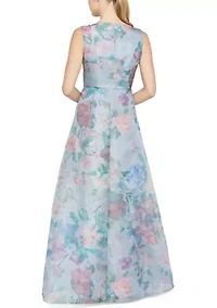 Women's Merida Sleeveless Floral Print A-Line Gown
