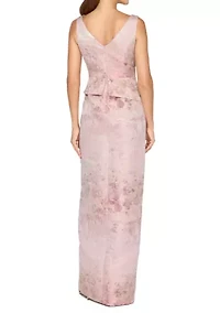 Women's Sleeveless Column Gown
