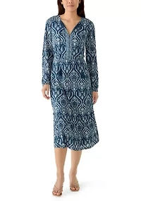 Women's Long Sleeve Peasant Maxi Dress