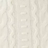 Mock Neck Cable Midi Sweater Dress