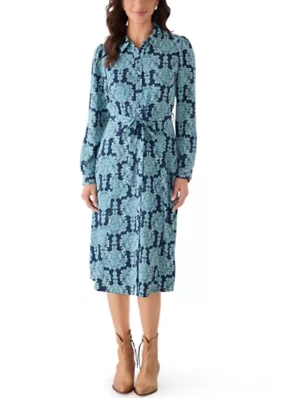 Women's Long Sleeve Shirt Maxi Dress
