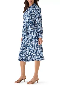 Women's Long Sleeve Shirt Maxi Dress