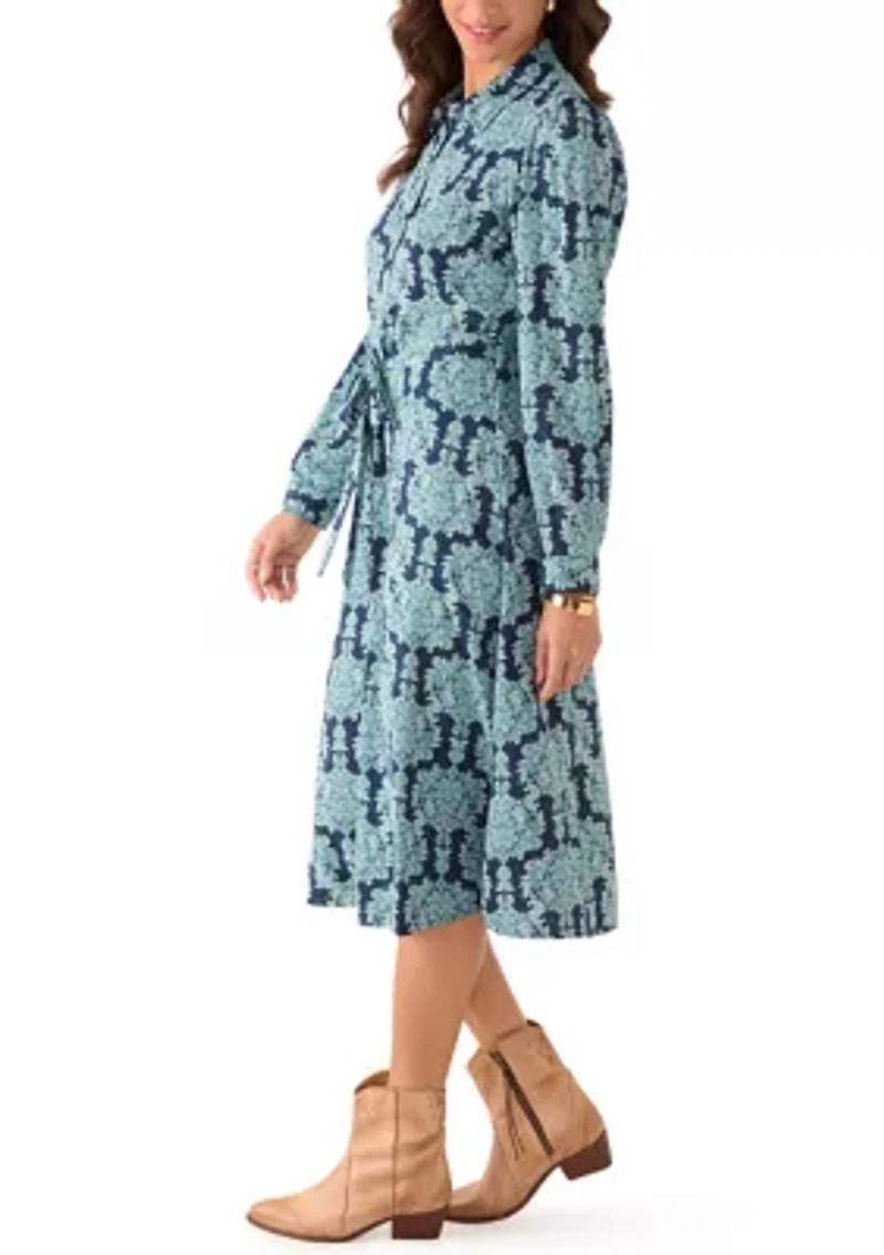 Women's Long Sleeve Shirt Maxi Dress
