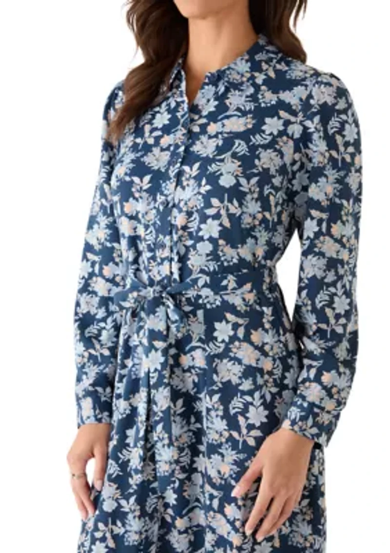 Women's Long Sleeve Shirt Maxi Dress