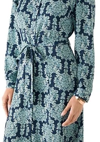 Women's Long Sleeve Shirt Maxi Dress