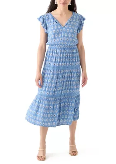 Women's Ruffle Tiered Midi Dress