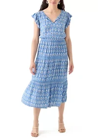 Women's Ruffle Tiered Midi Dress