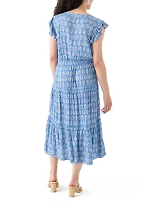 Women's Ruffle Tiered Midi Dress