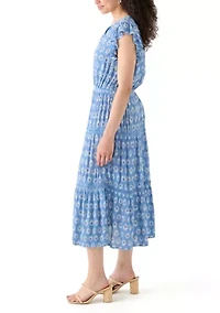 Women's Ruffle Tiered Midi Dress