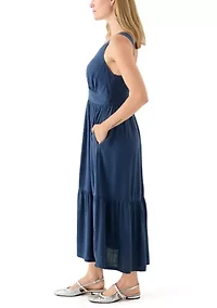 Women's Ruffle Hem Midi Dress