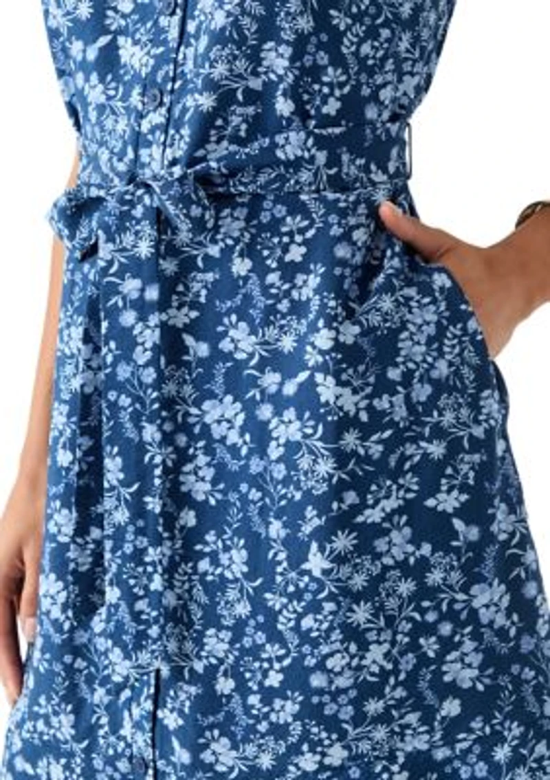 Women's Printed Flutter Sleeve Mini Dress