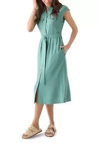 Women's Sleeveless Long Shirt Dress
